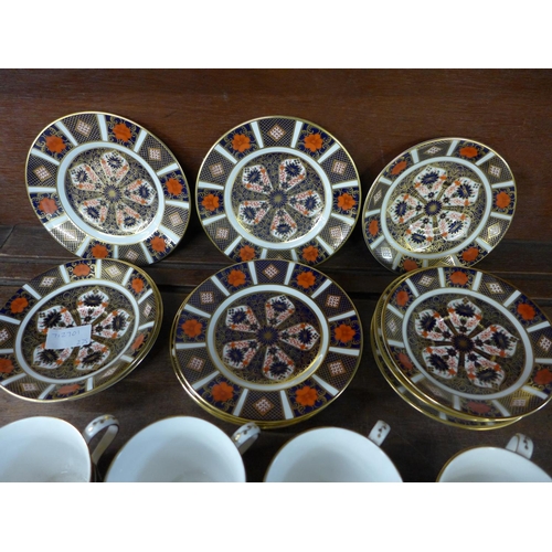 688 - Royal Crown Derby tea ware, six cups, saucers and side plate (18)  **PLEASE NOTE THIS LOT IS NOT ELI... 