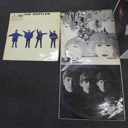 723 - A collection of LP records, including The Beatles