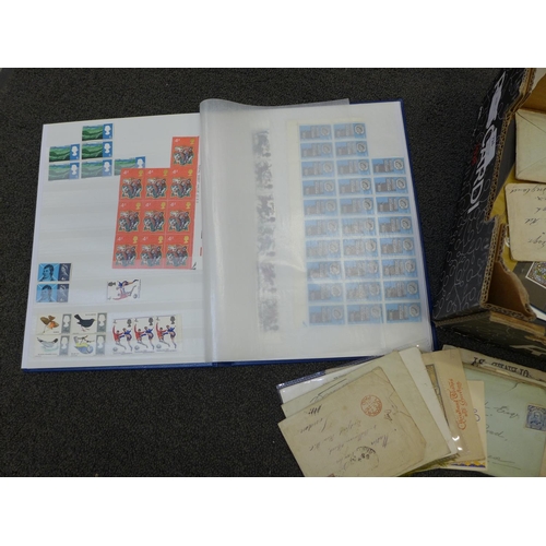 724 - Postage ephemera, albums of stamps, etc.