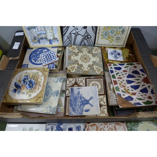 763 - A collection of antique and other fireplace tiles  **PLEASE NOTE THIS LOT IS NOT ELIGIBLE FOR POSTIN... 