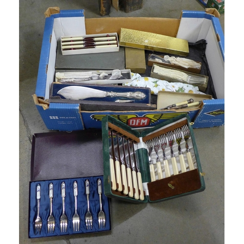 773 - A collection of boxed cutlery, some unopened, including sets