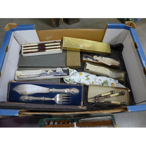 773 - A collection of boxed cutlery, some unopened, including sets