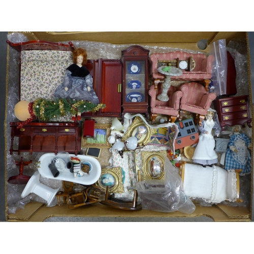 775 - A collection of doll's house furniture