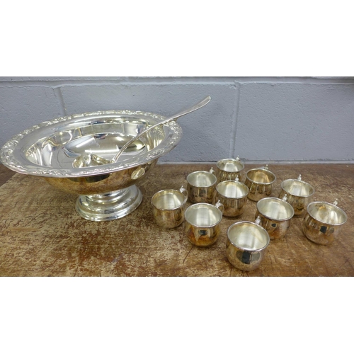 795 - A Romantica punch bowl set, produced in Indonesia