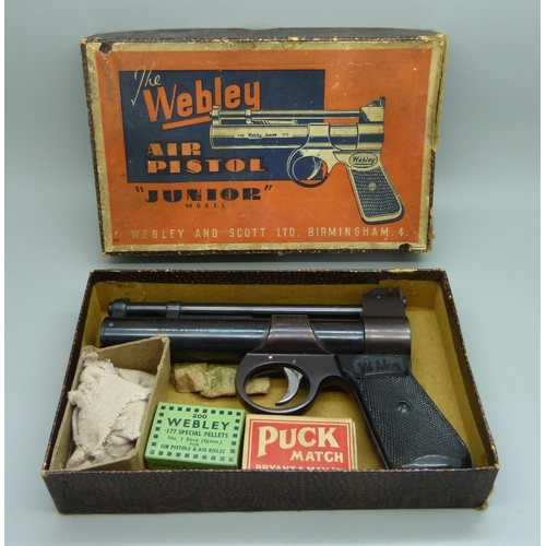 803 - The Webley 'Junior' air pistol, .177 calibre, boxed