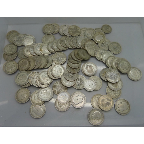 864 - A collection of 1920 to 1946 silver coins, 1kg