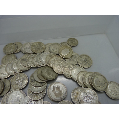 864 - A collection of 1920 to 1946 silver coins, 1kg