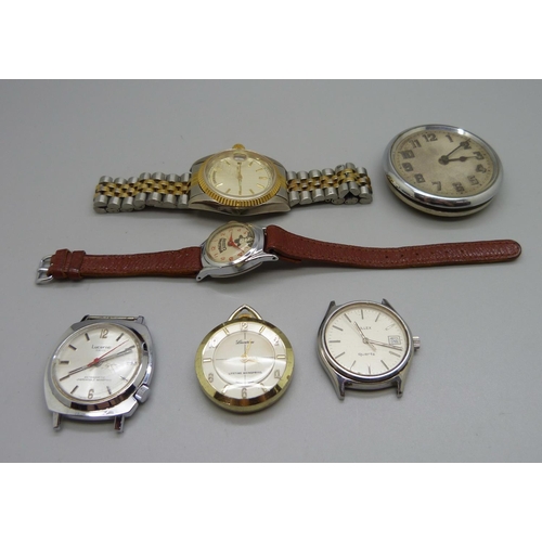 889 - Watches including a Timex Hopalong Cassidy wristwatch