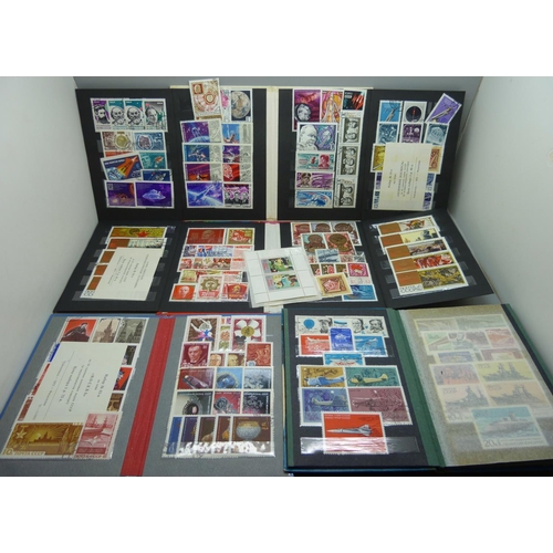 914 - A collection of stamps,  mainly Soviet era Russian stamps