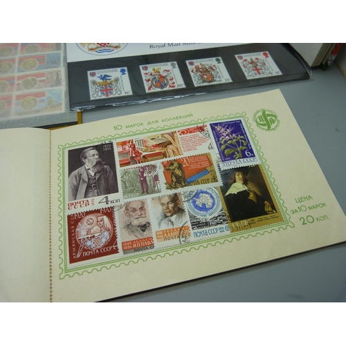 914 - A collection of stamps,  mainly Soviet era Russian stamps