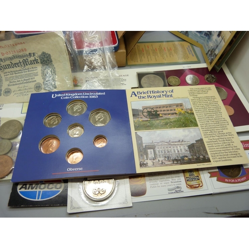 918 - A collection of commemorative crowns and five British decimal coin sets