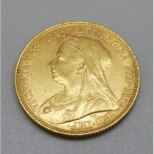 939 - A Victoria 1901 full sovereign, Melbourne mint