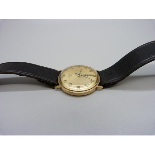 970 - A 9ct gold Rotary wristwatch, lacking crown