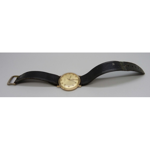 970 - A 9ct gold Rotary wristwatch, lacking crown