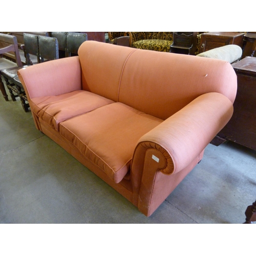 199 - A Victorian upholstered drop arm settee