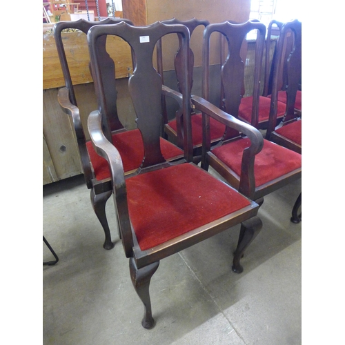 240 - A Harlequin set of eight Queen Ann style mahogany dining chairs