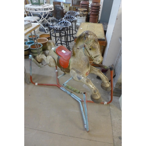 287 - A vintage metal Mobo rocking horse