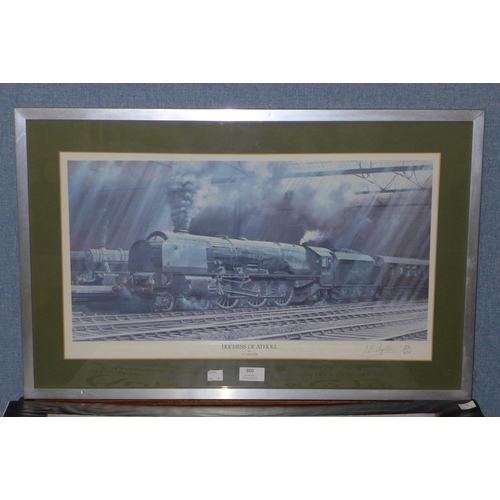 300 - A 'Duchess of Atholl' locomotive print and an Adnams brewery print