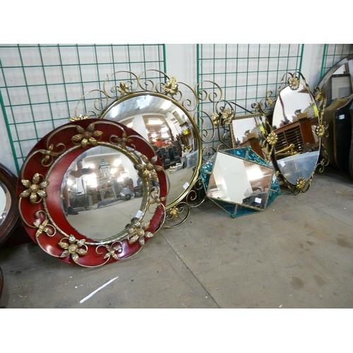 348 - Two convex mirrors and three others