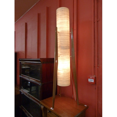 91b - A teak rocket lamp