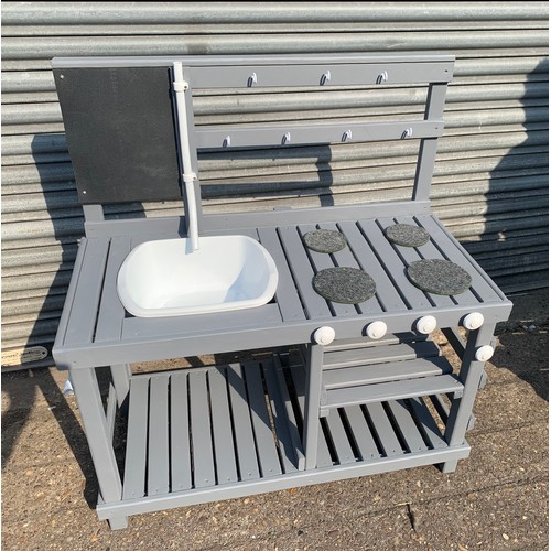 2326 - Grey painted kids mud kitchen