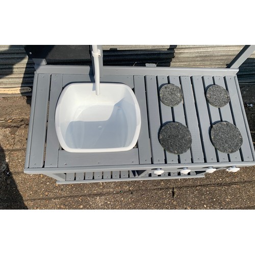 2326 - Grey painted kids mud kitchen