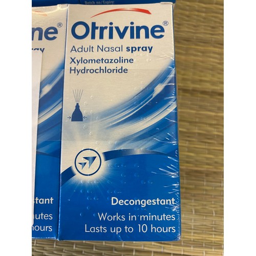 2108 - Two packs of 12 Otrivine Adults nasal spray 10ml, sealed
