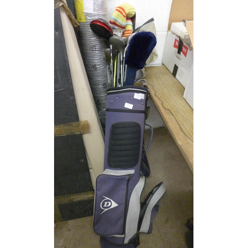 2263 - Approx. 20 golf clubs (irons) in two golf bags with small qty. of accessories