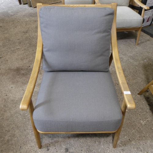 3003 - Gallery Ashford Dark Grey Linen Oak Armchair, original RRP £291.66 + VAT  (263Z-64)   * This lot is ... 