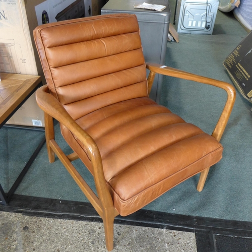 3029 - Newhaven Brown Leather Armchair, original RRP £399.91 + VAT (264Z-43) * This lot is subject to VAT