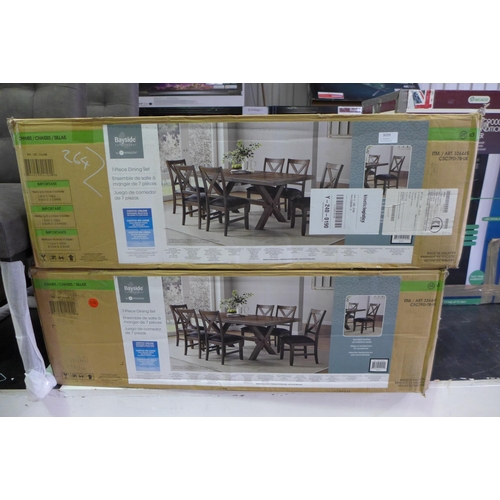 3039 - Eight Bayside Furnishings Braeden Cross Back Dining Chairs (4 Boxes of 2) (264Z-36) * This lot is su... 