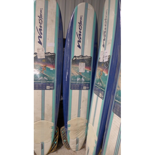 3056 - Wavestorm 8ft White and Blue Surfboard, original RRP £74.98 + VAT (264Z-30) * This lot is subject to... 