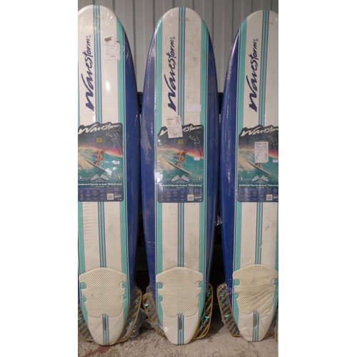 3057 - Wavestorm 8ft White and Blue Surfboard, original RRP £112.41 + VAT (264Z-31) * This lot is subject t... 