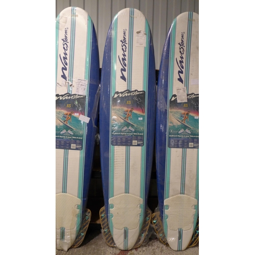 3058 - Wavestorm 8ft White and Blue Surfboard, original RRP £74.98 + VAT (264Z-32) * This lot is subject to... 