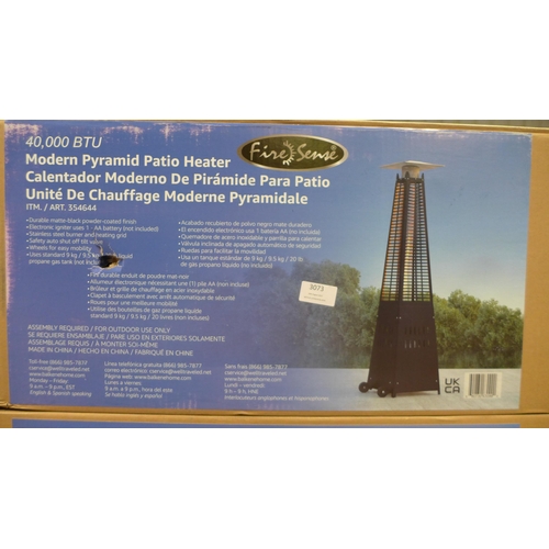 3073 - Modern Pyramid 40K BTU Flame Heater, original RRP £199.91 + VAT(263Z-7)   * This lot is subject to v... 