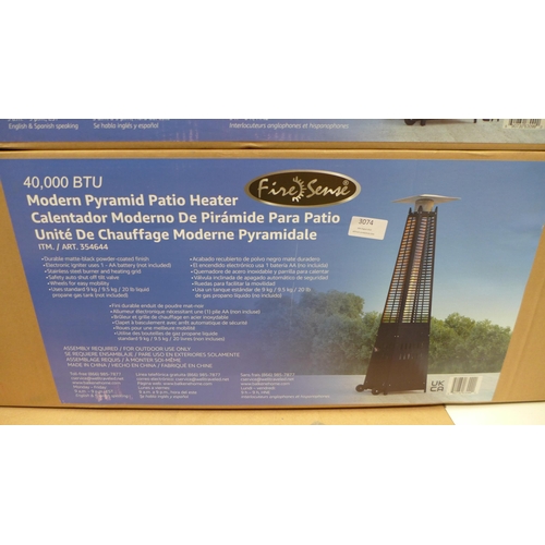 3074 - Modern Pyramid 40K BTU Flame Heater, original RRP £199.91 + VAT(263Z-8)   * This lot is subject to v... 