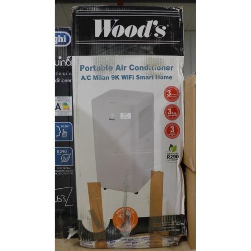 3077 - Wood's Milan 9K BTU Portable Air Conditioner, original RRP £274.99 + VAT  (263Z-50)   * This lot is ... 