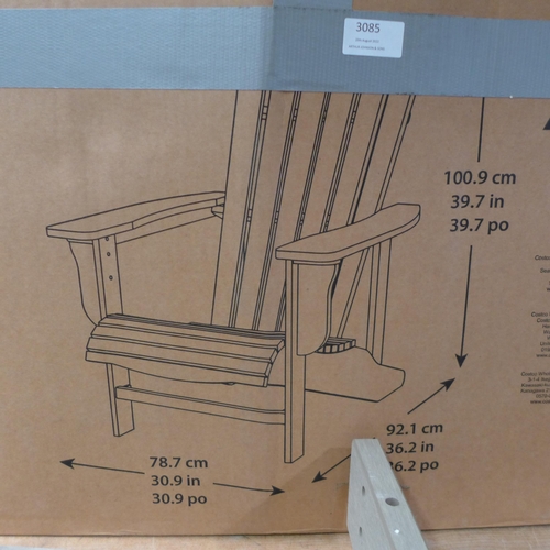 3085 - Faux Wood Adirondack Garden Set, original RRP £391.66 + VAT  (Damaged)  (263Z-40)   * This lot is su... 