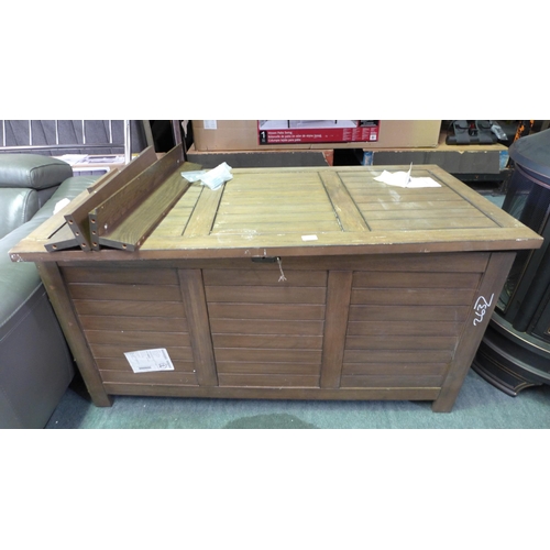 3100 - Pike and Main Wooden Workshop Deck Box -  595L, Damaged. original RRP £166.58 + VAT               (2... 