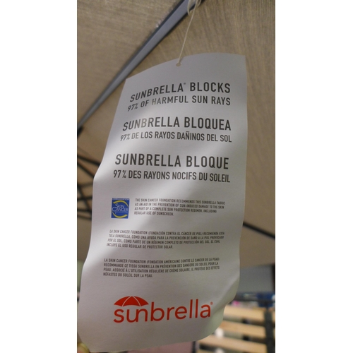 3106 - 11Ft LED Shale Umbrella original RRP £208.33 + VAT  & Sunbrella Base, RRP: £74.99 + VAT (263Z-22)   ... 