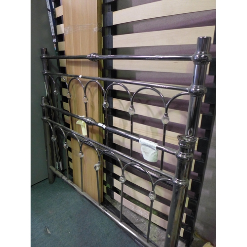 3130 - Antique Nickel Cristina Double Bed, original RRP £358.33 + VAT (264Z-7) * This lot is subject to VAT