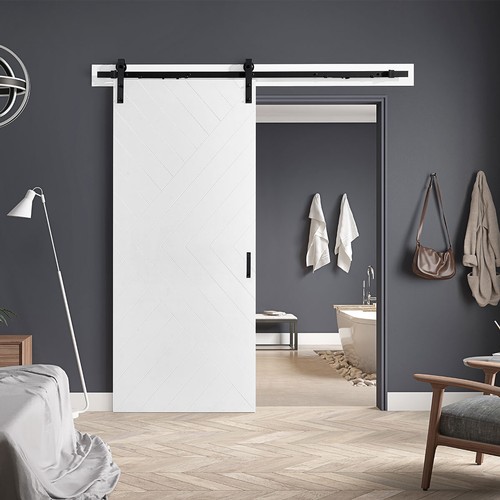 3005 - Ove Brittany Odyssey White Textured Wood Interior Barn Door, original RRP £287.49 + VAT (264Z-11) * ... 