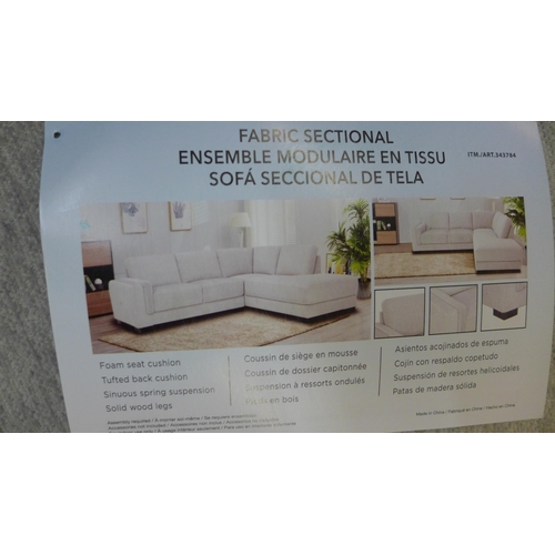 1301 - Zoy 2Pc Fabric Sectional 5303A, Original RRP £1166.66 + vat    ( 4125-28)    * This lot is subject t... 