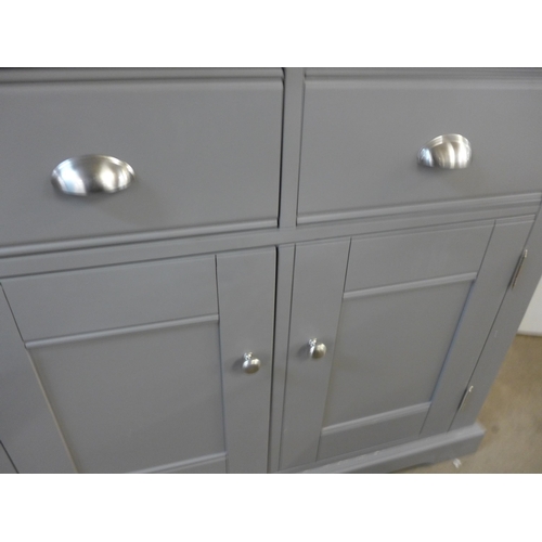 1443 - A Waterford dark grey painted and oak two door two drawer small sideboard