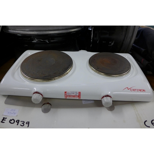 2164 - Double hob counter top stove - failed electrical safety test due to insulation resistance - sold as ... 