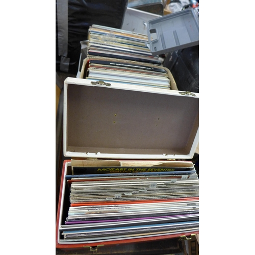 2172 - Approximately 180 33rpm records/LP's, mostly 1970's/1980's and a record carry case
