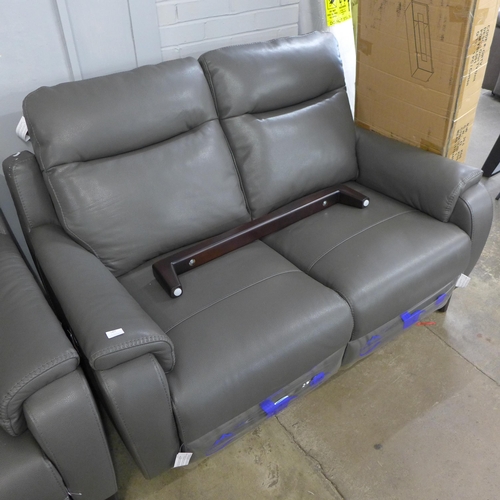 1407 - Barrett Leather 2 Seater Power Recliner , Original RRP £1166.66 + vat ( 4125-32)    * This lot is su... 