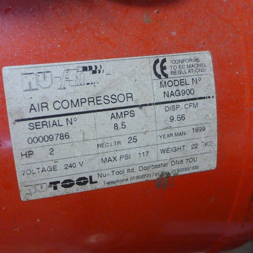 2033 - Nu-Air 251+R portable air compressor (240V) - W
