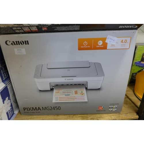 2131 - Cannon Pixma MG2450 colour print-copy-scan printer, boxed