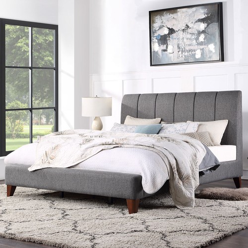 3044 - Northridge Home Grey Fabric Kingsize Bedframe, original RRP £416.66 + VAT     (263Z-33)   * This lot... 